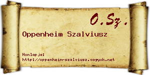 Oppenheim Szalviusz névjegykártya